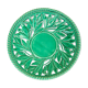 Openwork XL dish in green slurry like olive branches