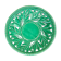 Openwork XL dish in green slurry like olive branches