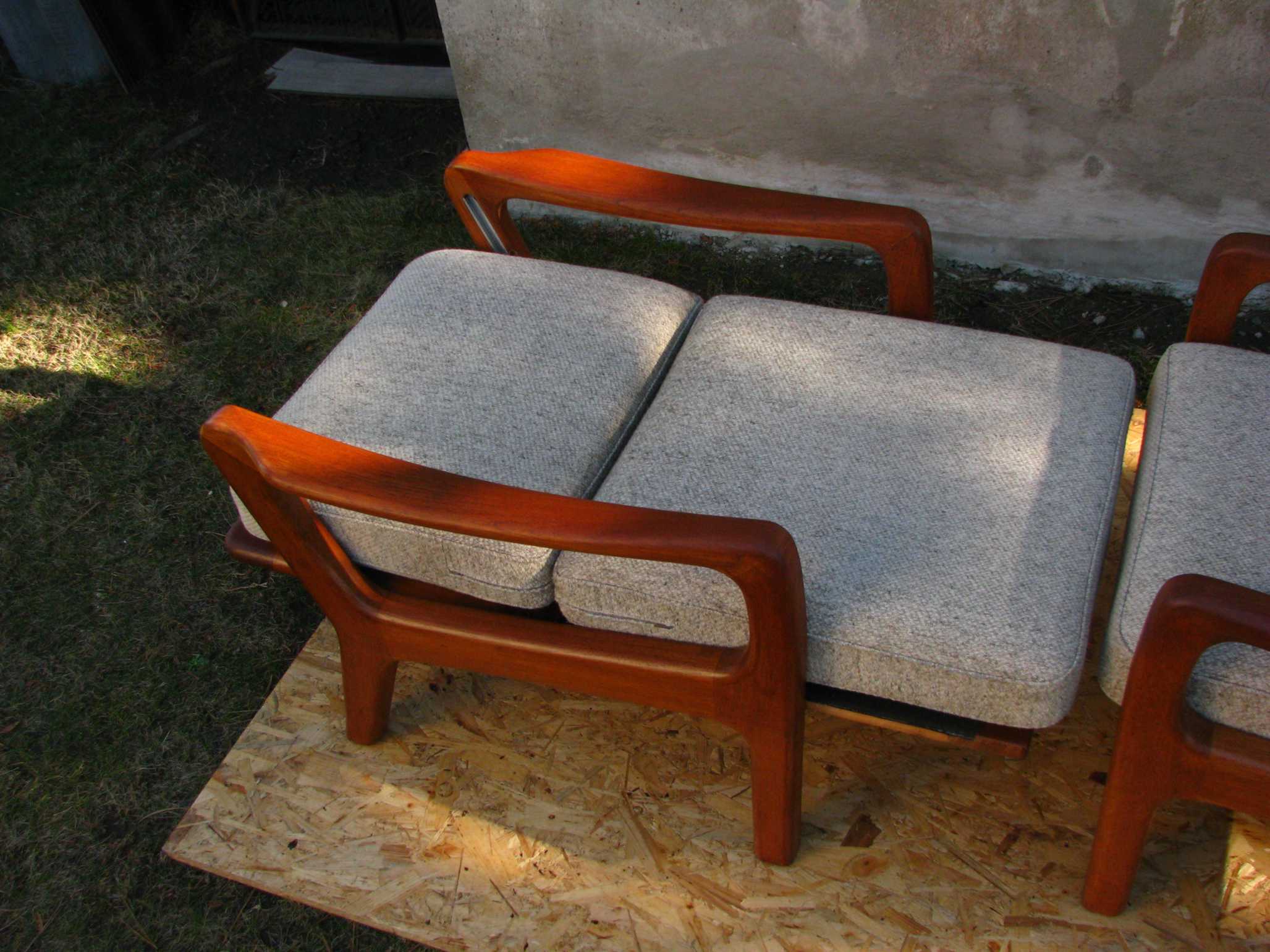 Set of 2 Danish teak lounge chairs by Juul Kristensen 1960