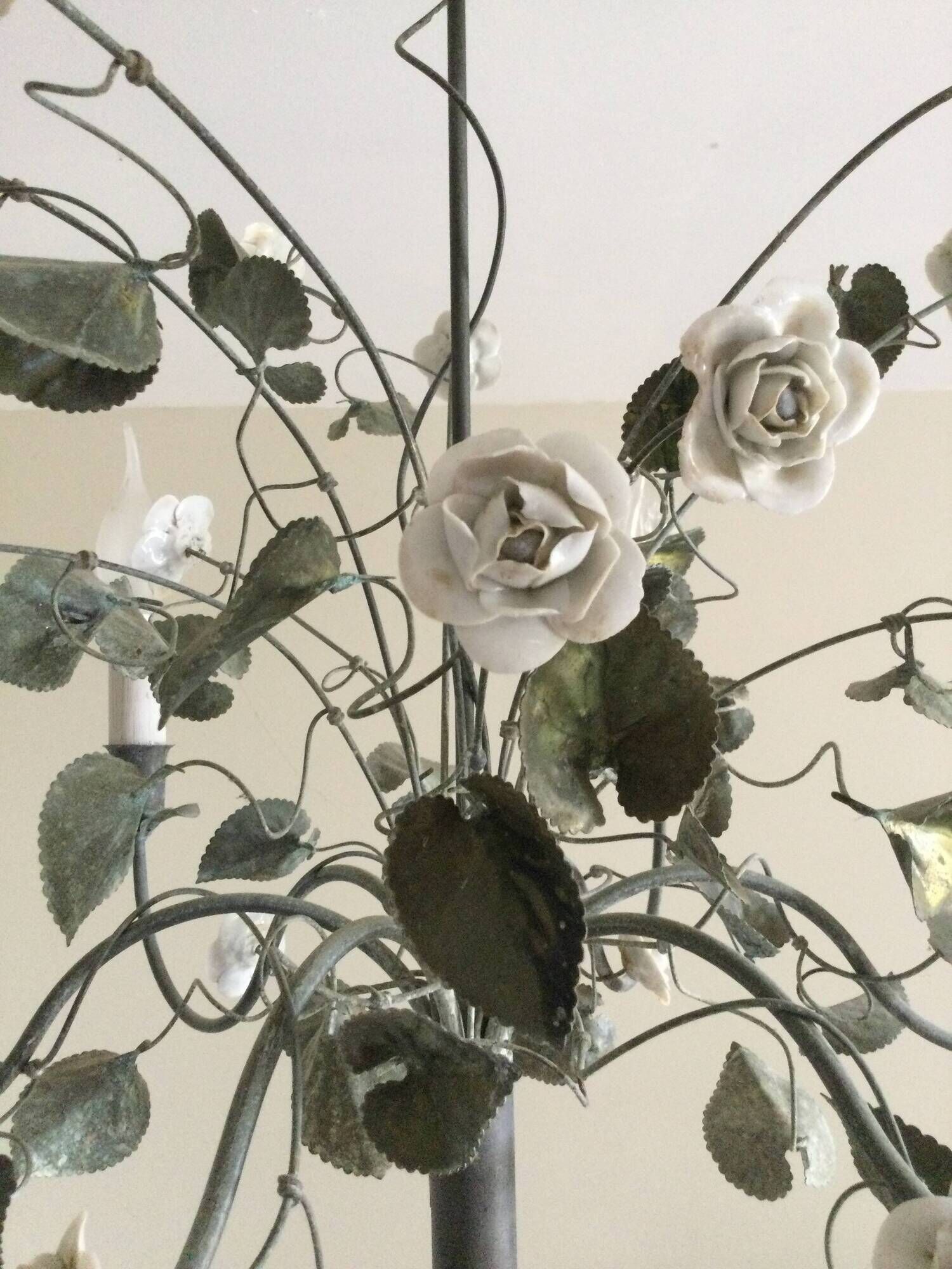 Antique metal chandelier