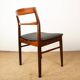 4 Danish chairs in rosewood and new leatherette by Henning Kjaernulf 1960.