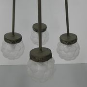 Suspension art déco avec 5 sphères sur 5 tiges