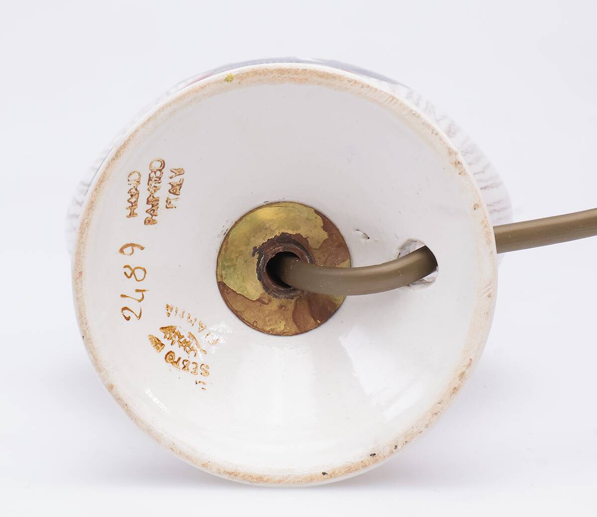 Sesto di Fiamma porcelain table lamp, Italy 1950s