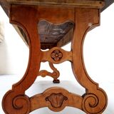 Solid oak farm table with lion's paws - Art Deco period circa 1930