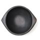 Empty colombian chamba black ceramic pocket, 70s