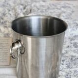 Vintage silver metal champagne bucket with handles
