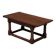 Antique solid oak coffee table in refectory style, 19th century.