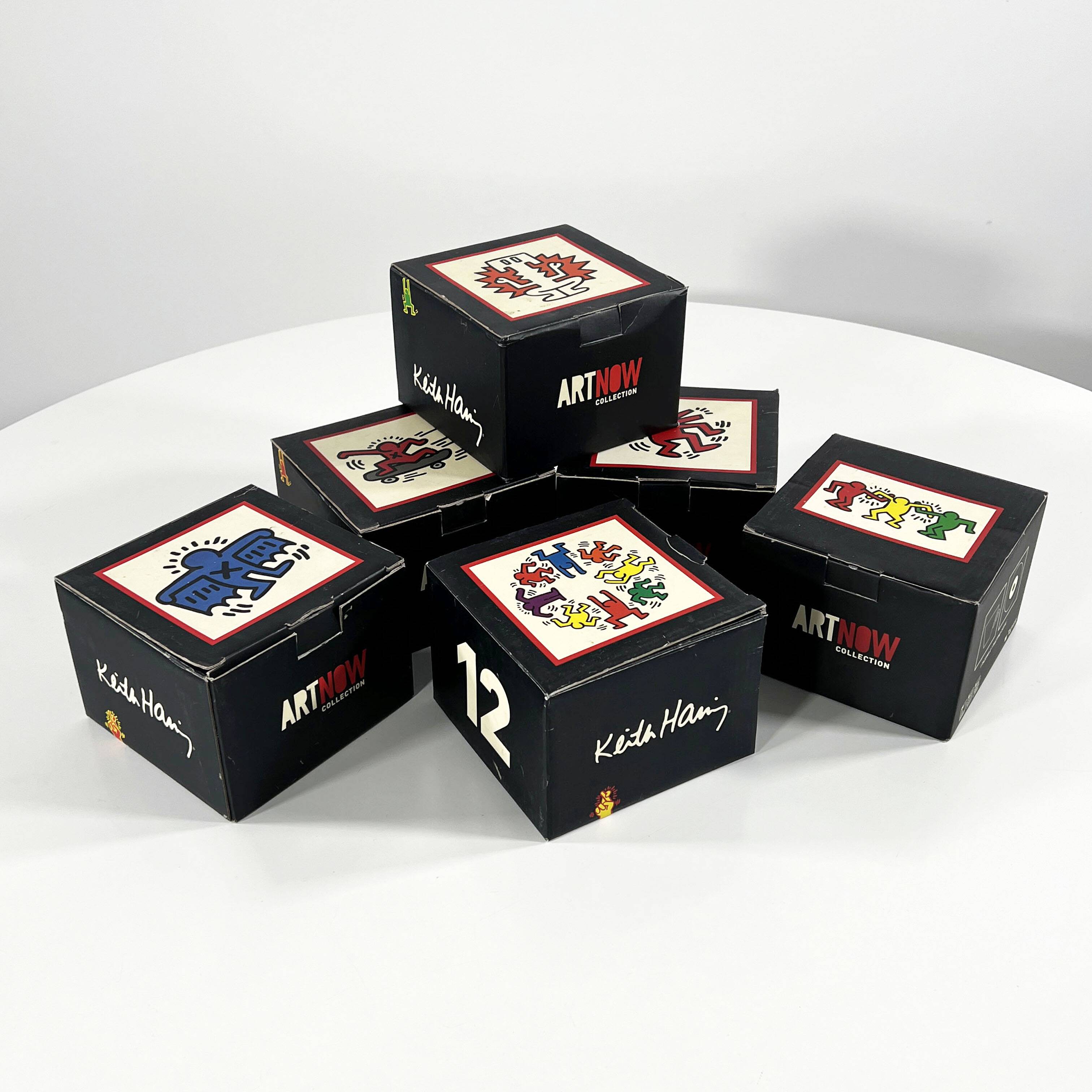 Set of 6 Espresso Cups by Keith Haring for Tognana, 1990