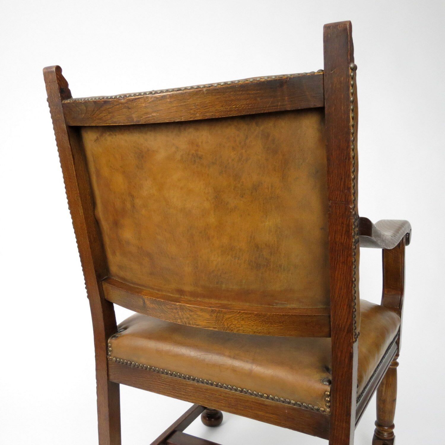 Pair of dutch leather armchairs, 1940s