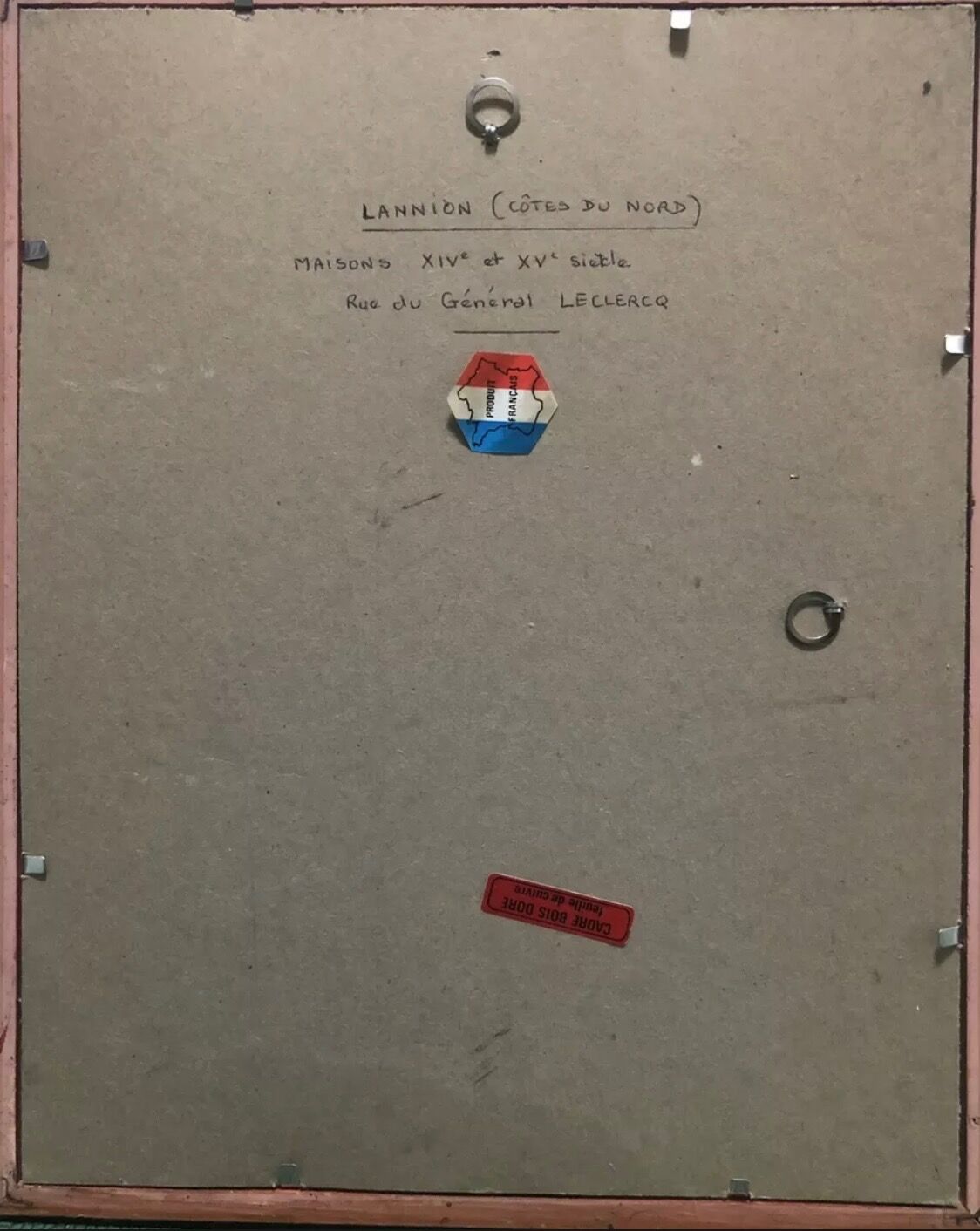 Breton painting painting, Watercolor Lannion, Signed Kehr