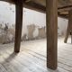 Brutalist popular art table XXL 3.5m/4m pine and oak