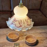 Vintage opaline pendant lamp
