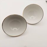 2 small gold ceramic bowls