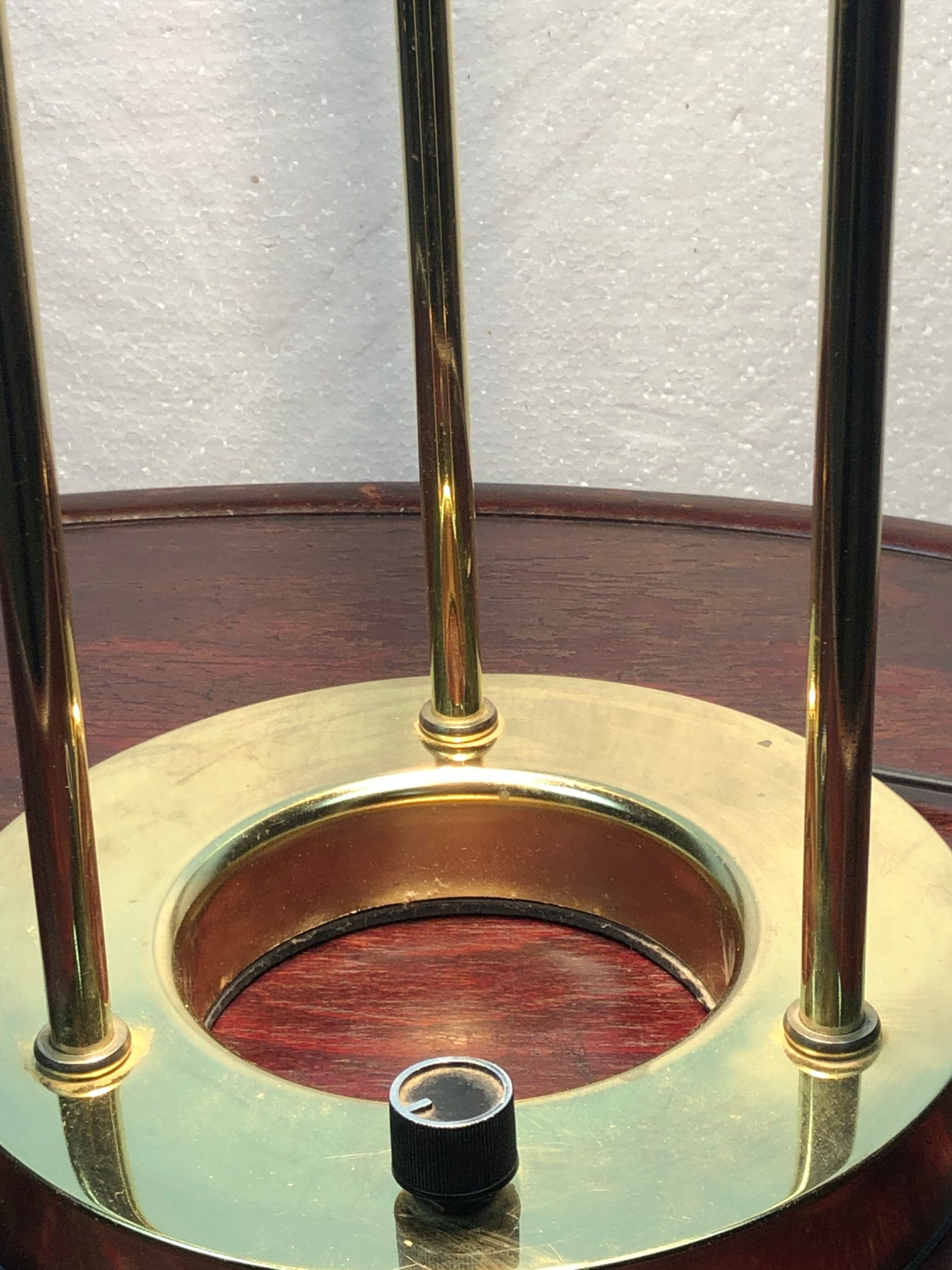 Vintage lamp with glass intensity dimmer and brass Italian design 1980'S