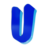 Lettre d'enseigne "u"