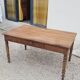 Rustic farm table in solid oak, Louis Philippe legs, 19th century - 1m40