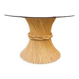 Vintage table à manger rotin John McGuire
