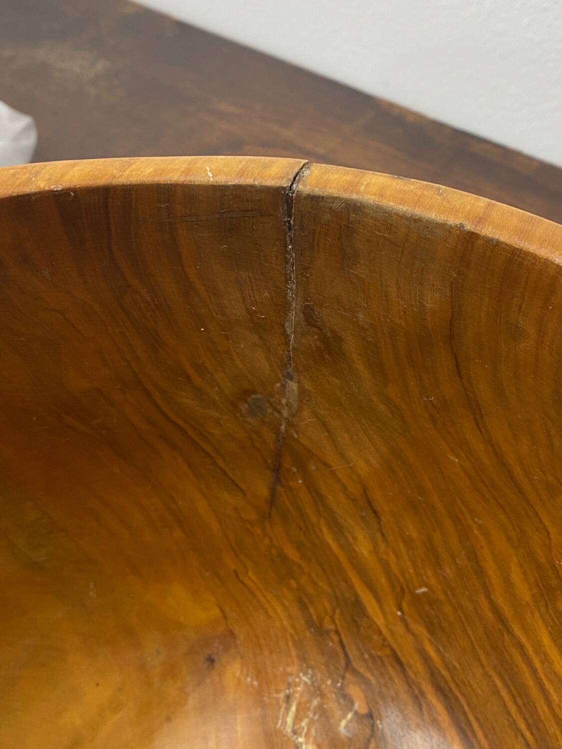 saladier en bois d'olivier diamètre 28 cm