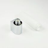 Mid Century Opaline Glass & Chrome Wall Lights from Limburg, Germany, 1970s