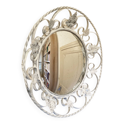 Miroir convexe en fer forgé, Angleterre années 1950