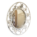 Miroir convexe en fer forgé, Angleterre années 1950