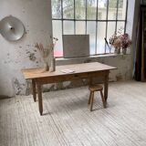 1950s oak butcher's farm table