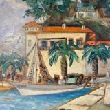 Ancient painting, Marine, the Riviera 50/60s
