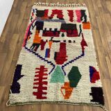Handmade pure wool Moroccan rug 3x2 m