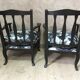 Paire de fauteuils tissu jungle