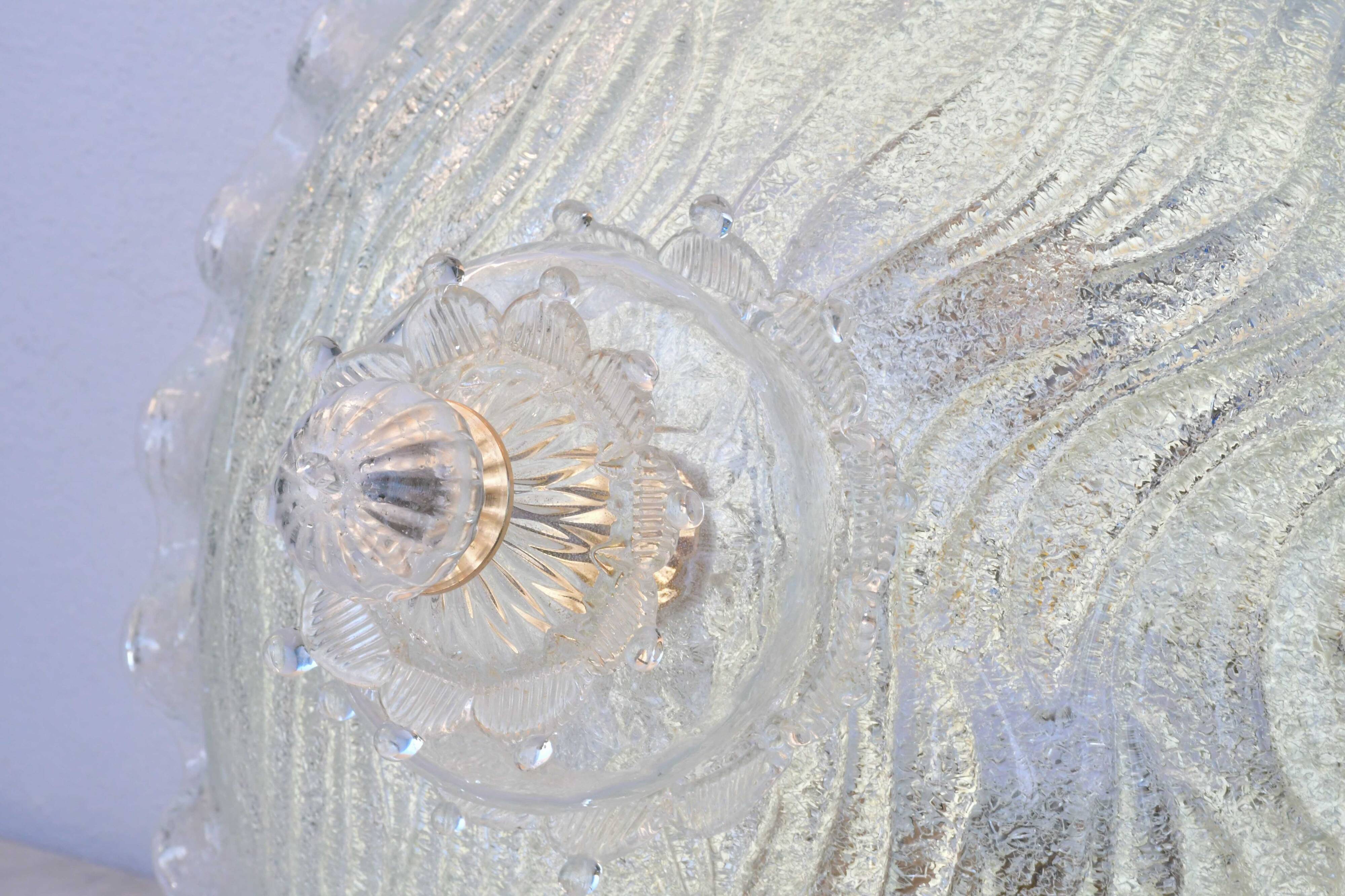 "The Crown" Charming Italian Murano Glass Ceiling Fixture, Murano, 1970