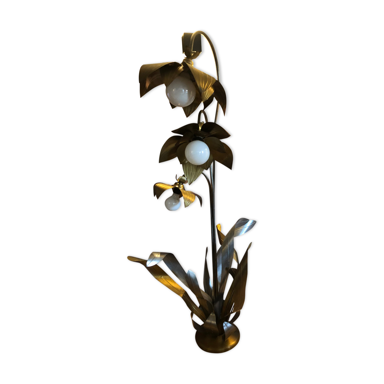 Lampadaire fleurs et plante lampe de plancher de fleur - design années 70