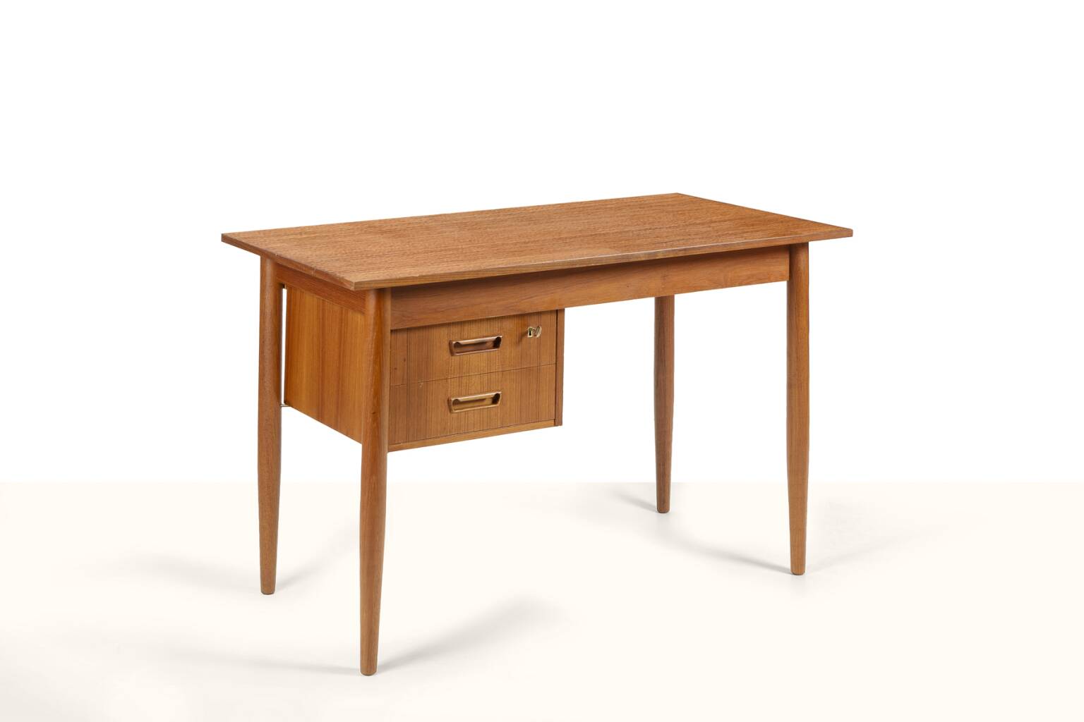Scandinavian desk with mobile drawer unit and armchair, Denmark, 1960s