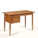 Scandinavian desk with mobile drawer unit and armchair, Denmark, 1960s