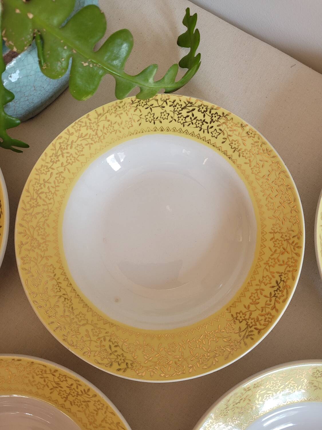 Set of 6 deep plates Badonviller