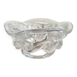 Baccarat crystal ashtray floral pattern - vintage 60s