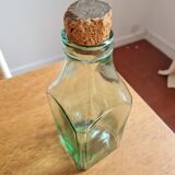 Bouteille  en verre  soufflé vert