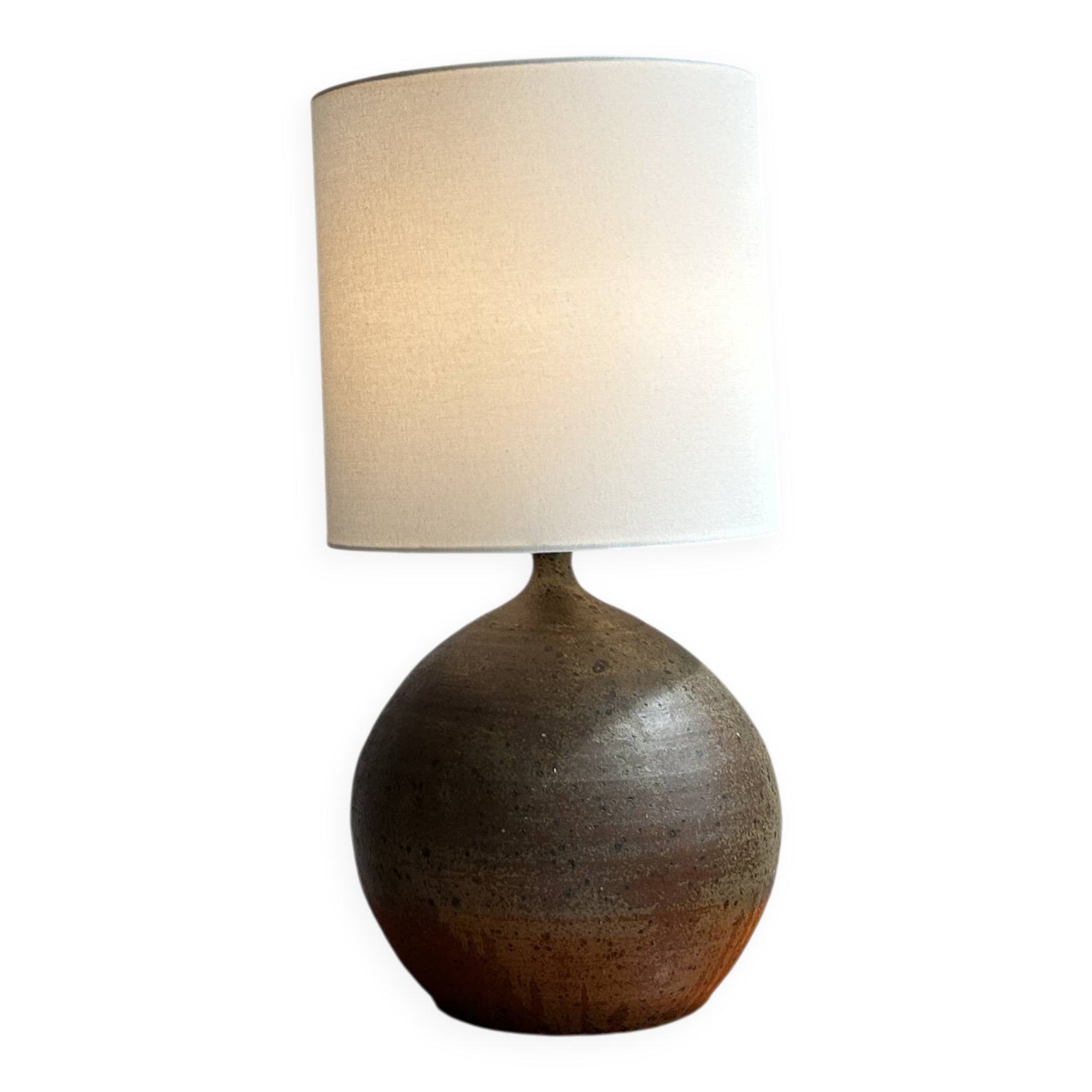 Guy Baudat stoneware ball lamp