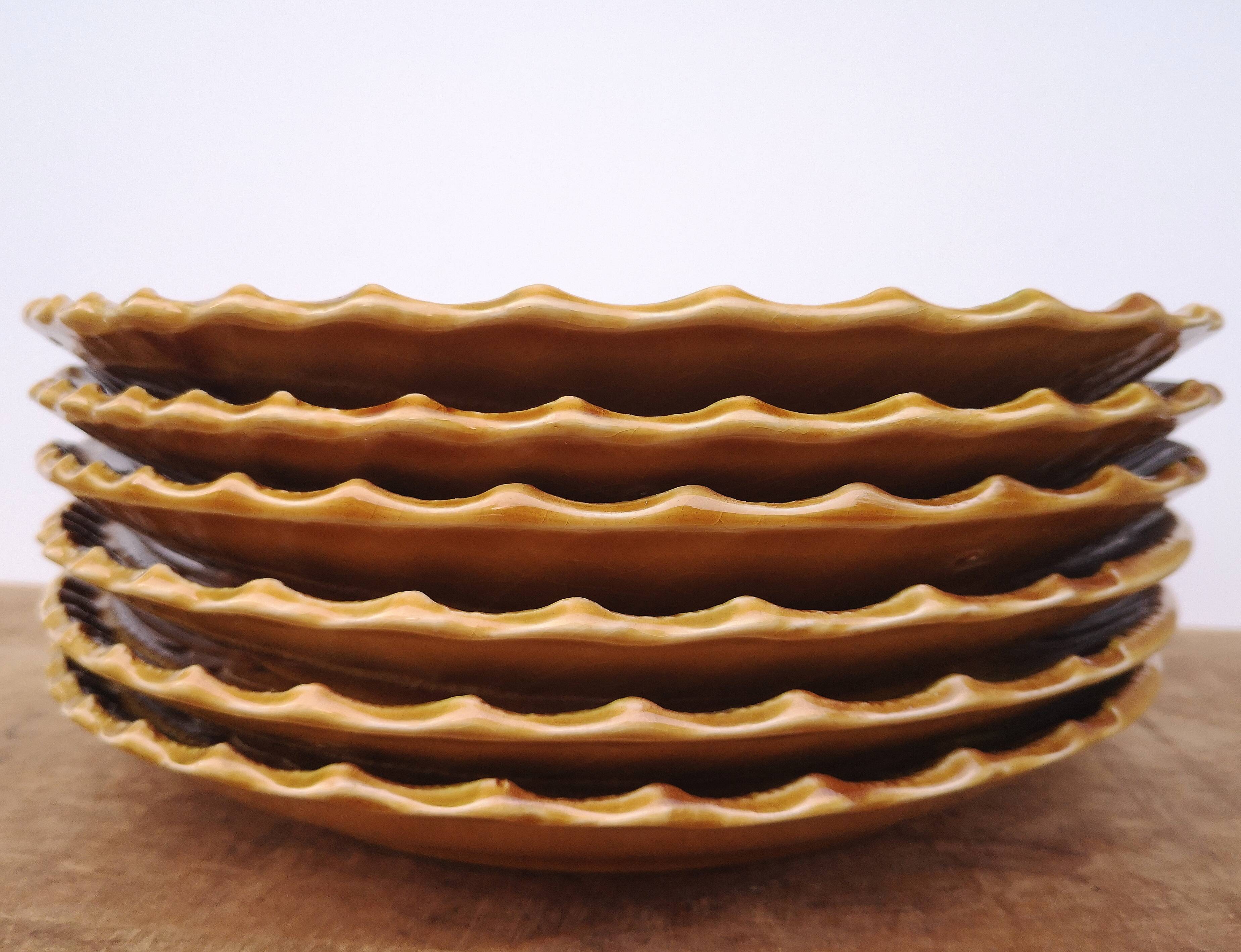 Vintage plates, Fish in barbotine