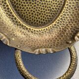 Art-Deco Bread Basket in hammered copper, Turtle shape