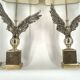 Pair of nickel eagle table lamps by Loevsky and Loevsky, 1970s