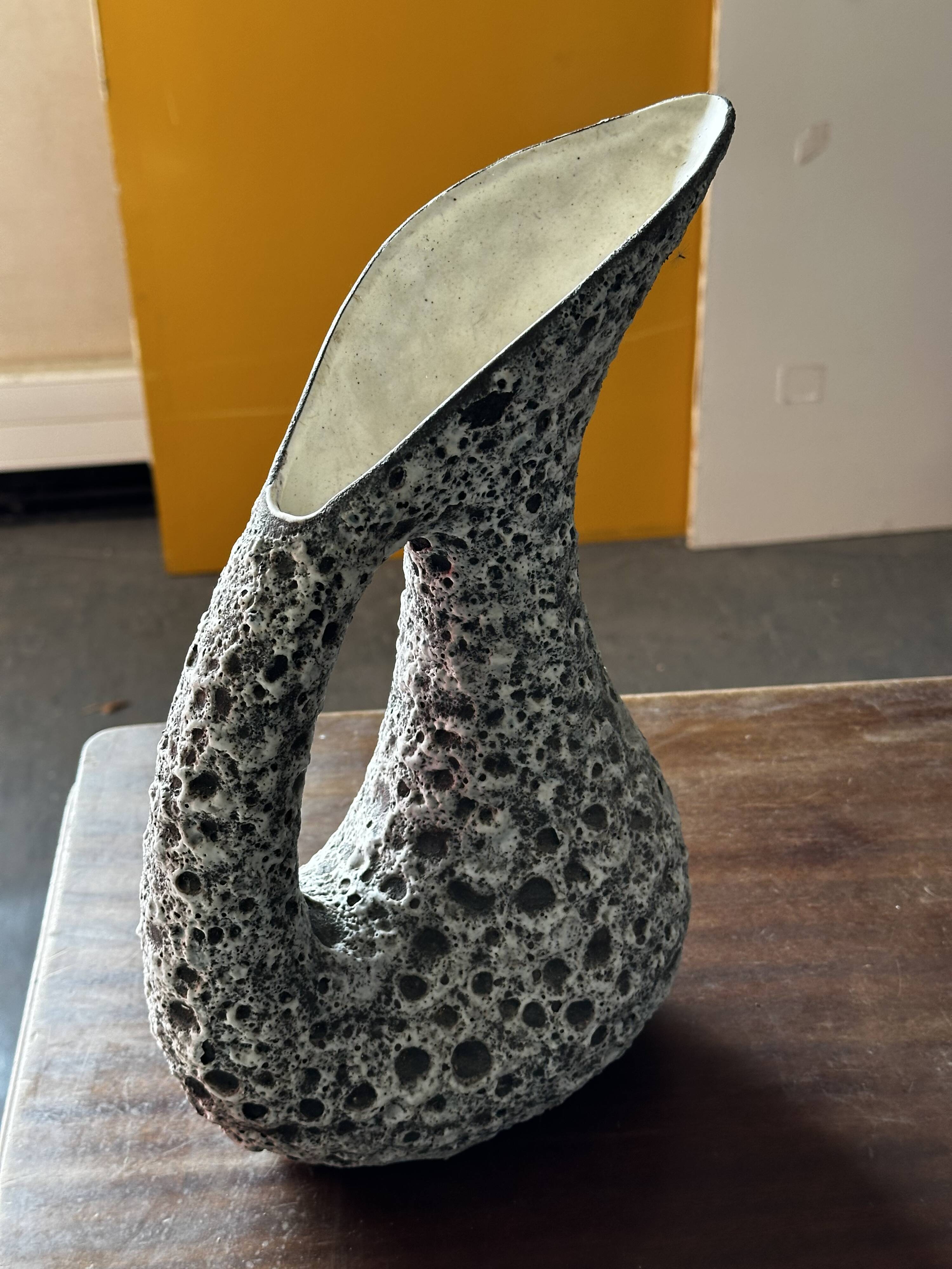 Fat Lava Vallauris Vase by Annette Roux H 31 cm - 1950s