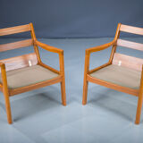 Teak Senator armchairs by Ole Wanscher