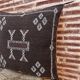 Handwoven cactus silk cushion cover: Berber bohemian cushion