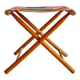 Folding fisherman stool with striped seat