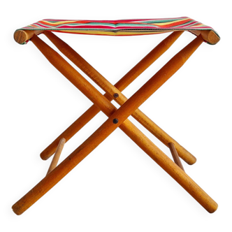 Tabouret pliant pêcheur assise rayures