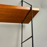 Étagère murale vintage avec trois étagères en placage de teck