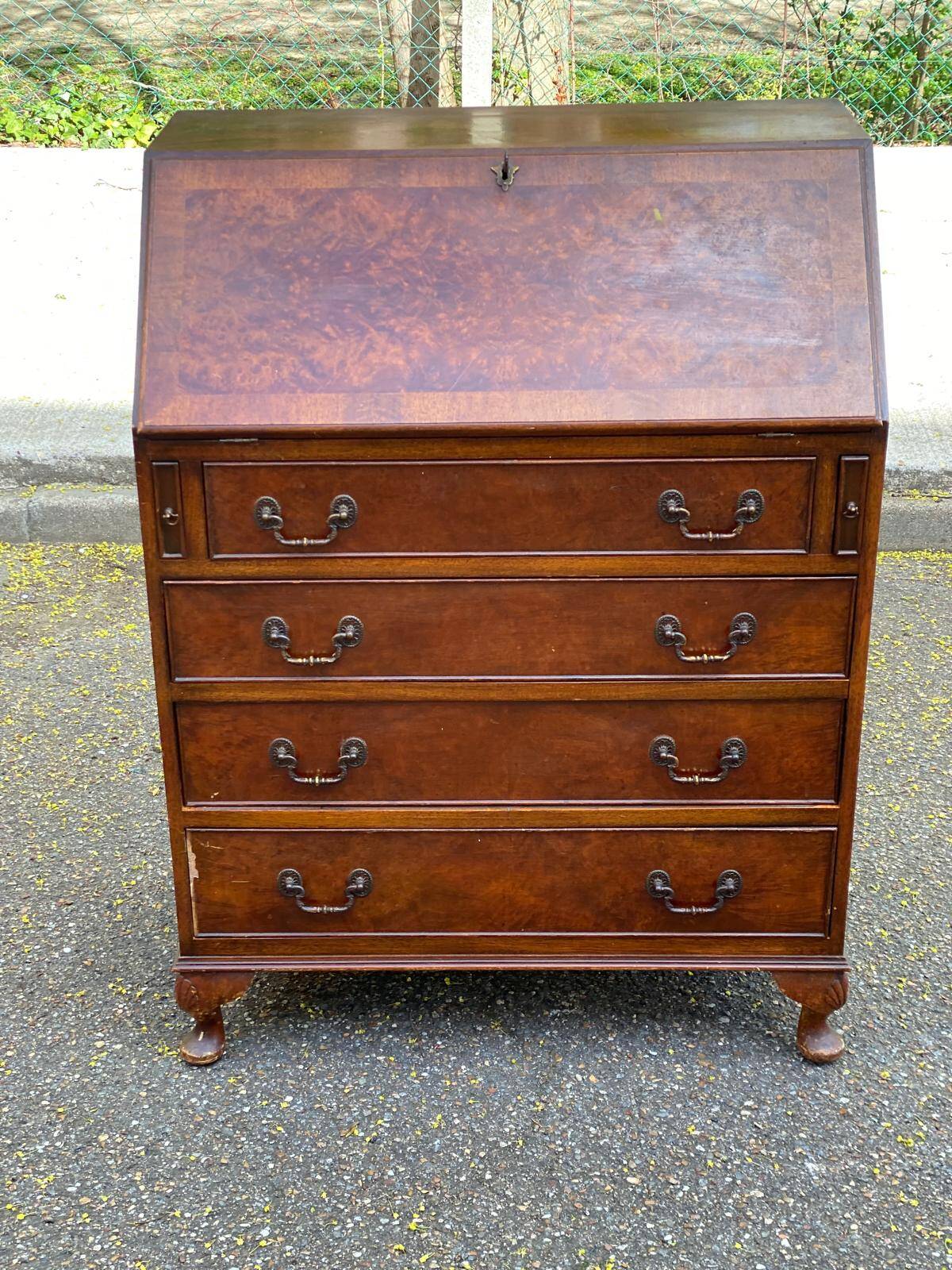 Secrétaire Chippendale en bois du XIXème