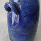 Vinaigrier in blue ceramic signed Couffil