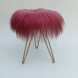 Tabouret de fourrure, années 1960