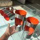 Pair of double oxar wall lights 1970